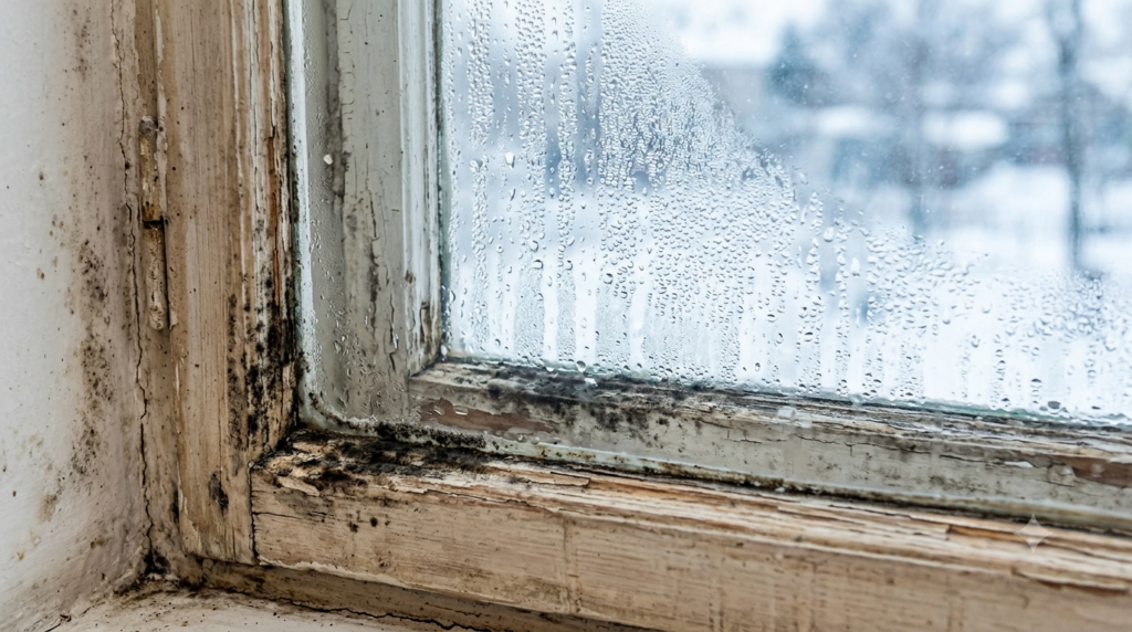 Kondenswasser an Fenster